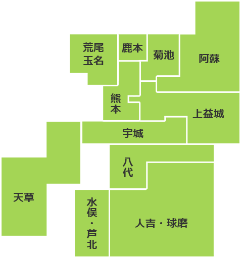 熊本県の略図