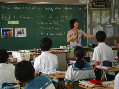 嘉島中学校訪問の画像