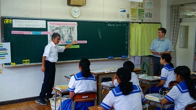 清和中学校訪問の画像