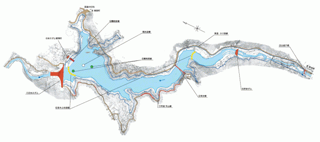 氷川ダム再開発事業　平面図