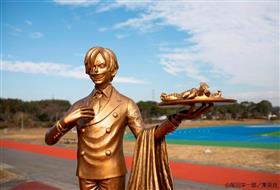 サンジ像 ウソップ像の除幕式を開催しました 熊本県ホームページ