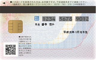 個人番号カード（ウラ）