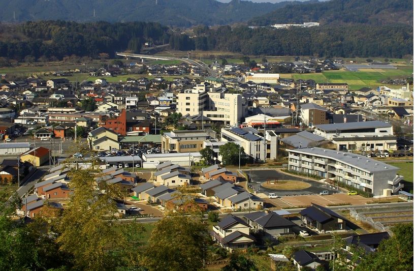 甲佐町住まいの復興拠点施設鳥瞰の画像