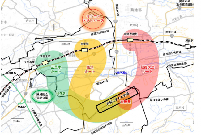 ３ルート概要図（ルート帯）