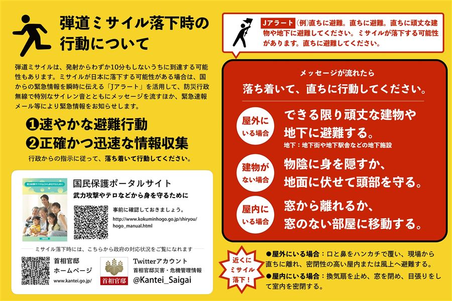 ミサイル落下時の行動2