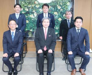 受賞事業者代表及び知事写真