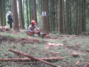 林業技能競技会における競技の状況