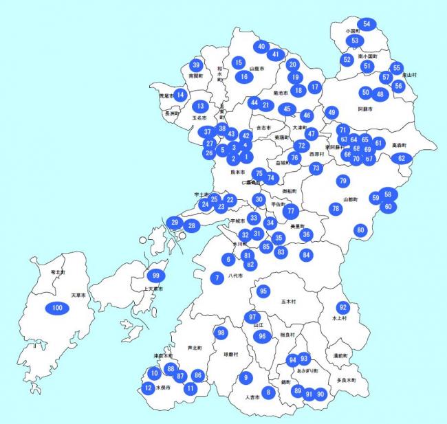 昭和の名水分布地図