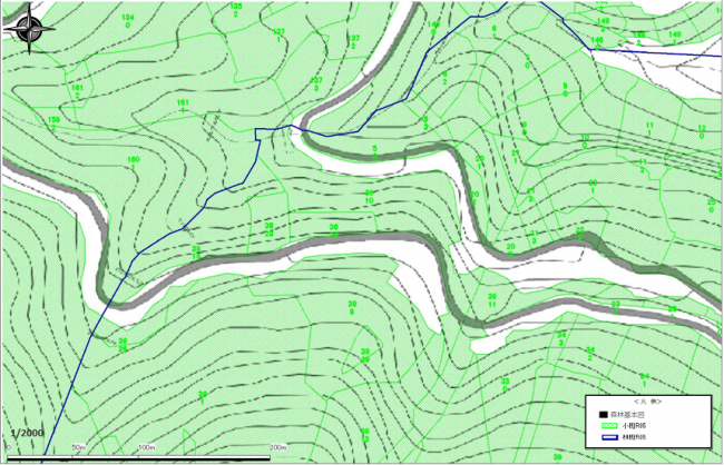 森林計画図の例