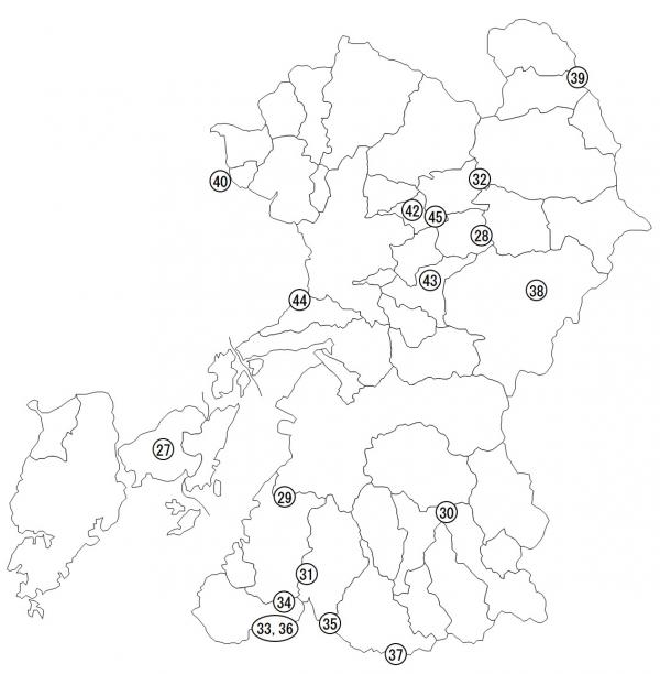 手続き中の事業の地図