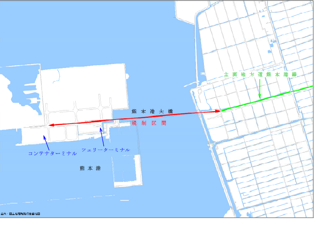 地図　熊本港周辺