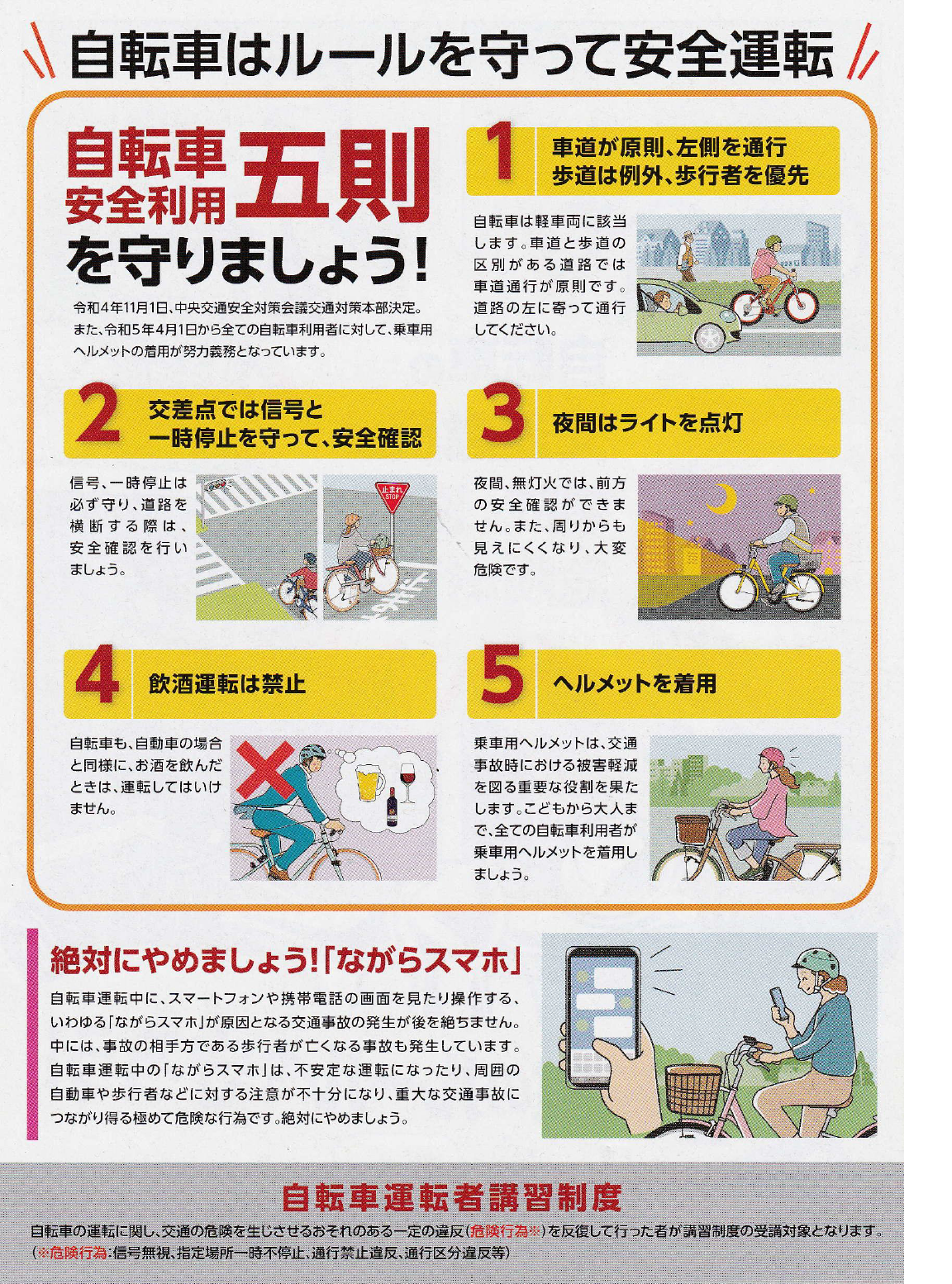 自転車安全利用五則