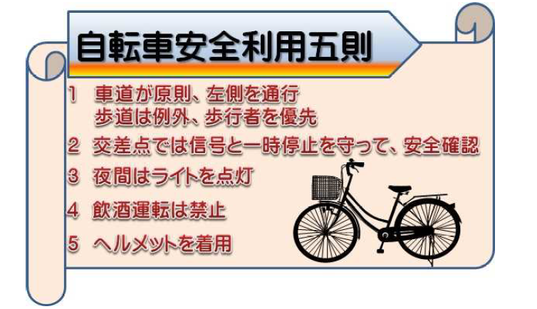 自転車安全利用五則