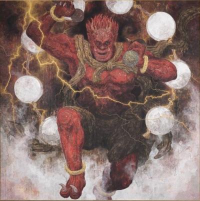 中村賢次《雷神》