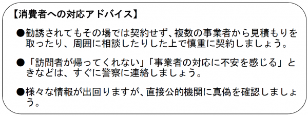 消費者への対応アドバイス