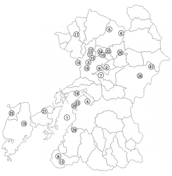 環境影響評価終了等の事業の地図