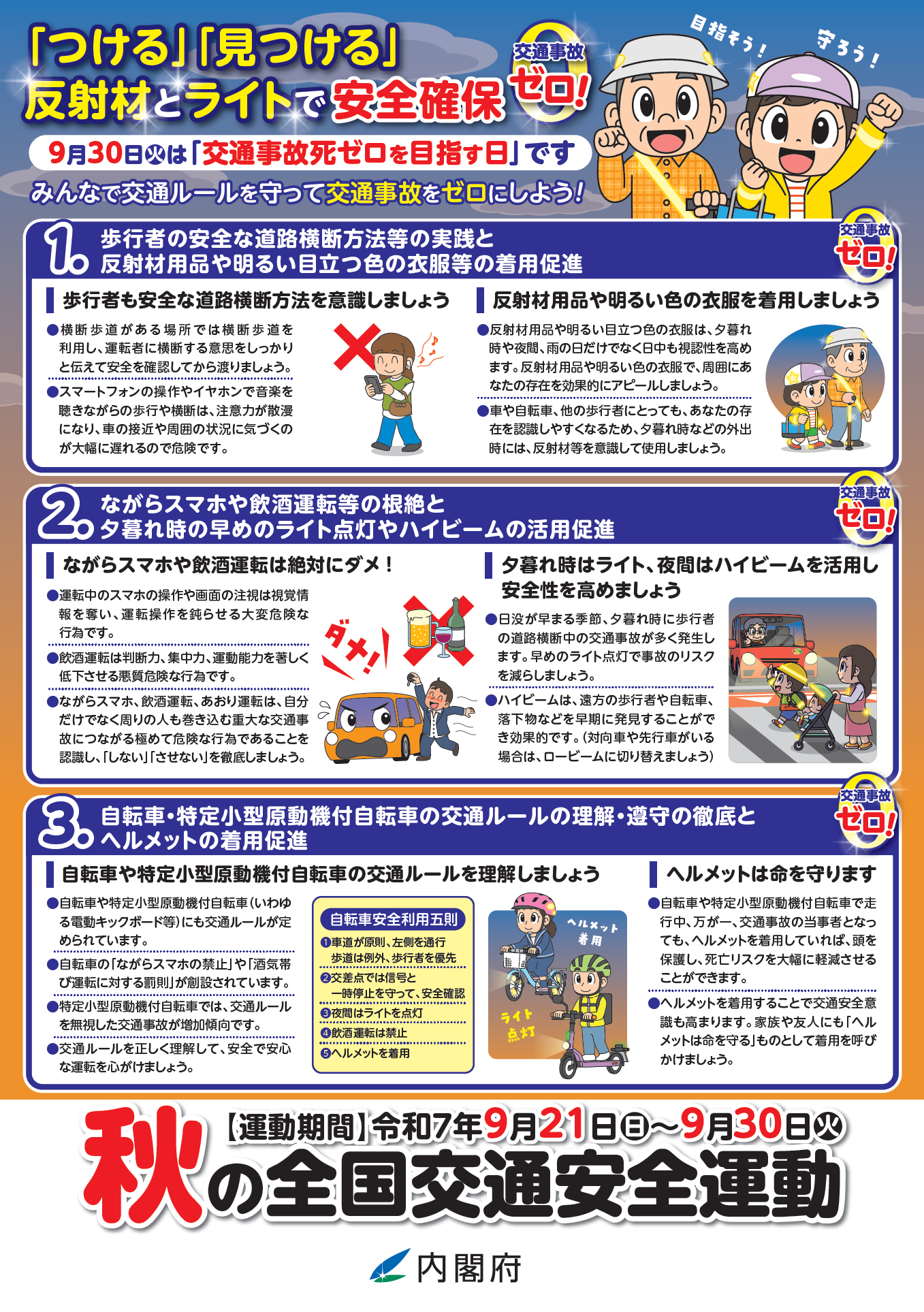 内閣府作成のチラシ　うら