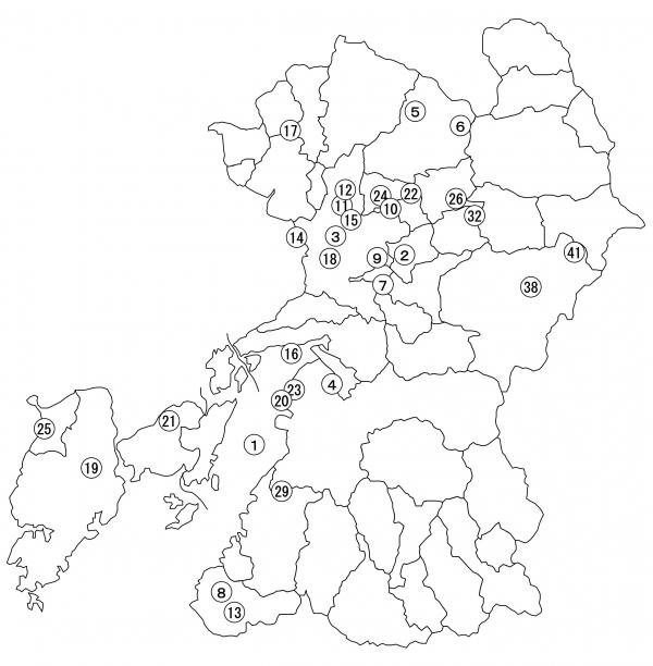 評価書終了等の事業の地図