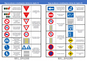 Siga as placas e sinalizações viárias do Japão