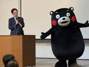 首都圏の皆さんに感謝を伝える「復興応援“絆”大使」くまモン