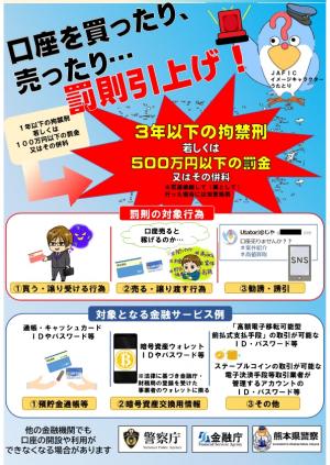 口座譲渡罪の罰則引上げ