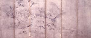 四季耕作図（左隻）