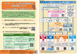インターネット上の誹謗中傷等の相談先周知用チラシ