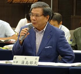 発言する知事の写真