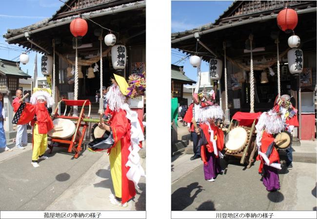 野原八幡宮風流の様子(菰屋・野原・川登地区)