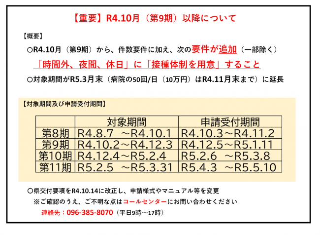 「重要」10月以降について