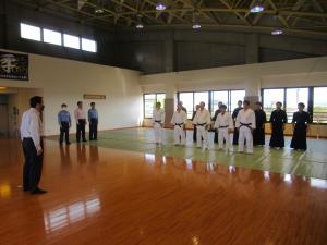 熊本県警察柔道・剣道大会訓練開始式の状況