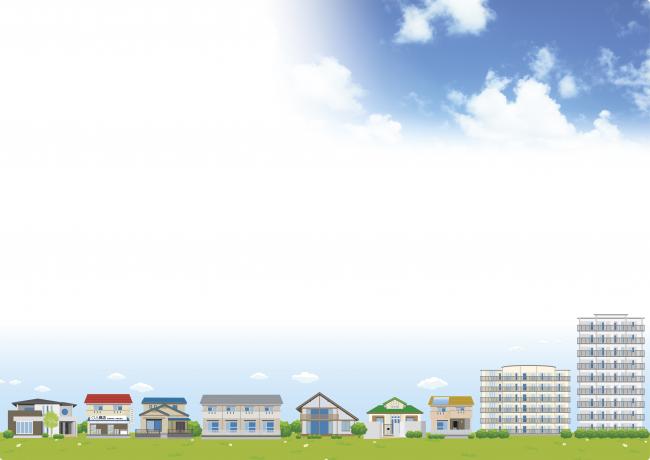 一戸建てや集合住宅のイラスト