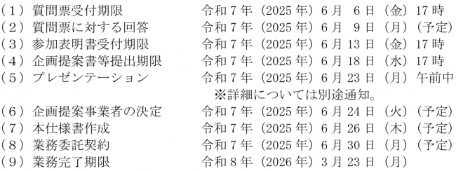 スケジュール