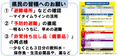 県民の皆様へのお願い