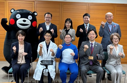 熊本聾学校知事表敬写真