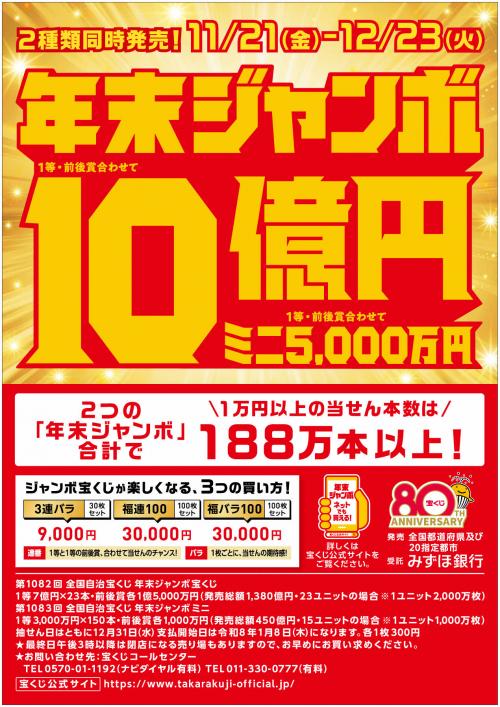 年末ジャンボ宝くじ