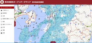 熊本県森林オープンデータマップの画像
