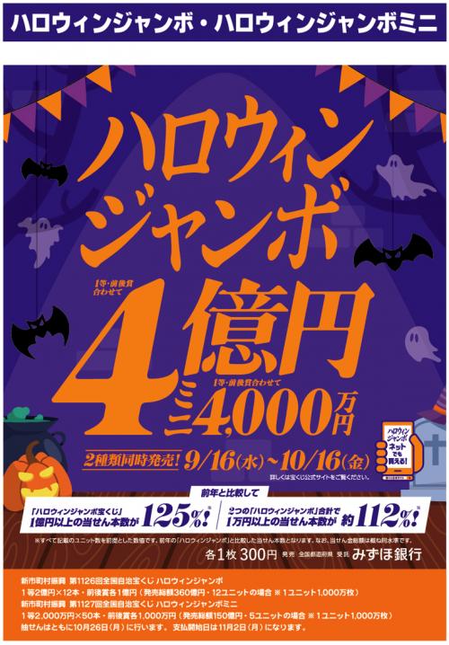 ハロウィンジャンボ宝くじ