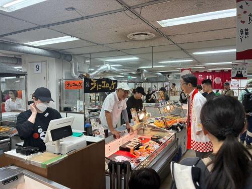 「くまもとモン×福岡天神」知事による熊本県産品PR及び出展事業者激励